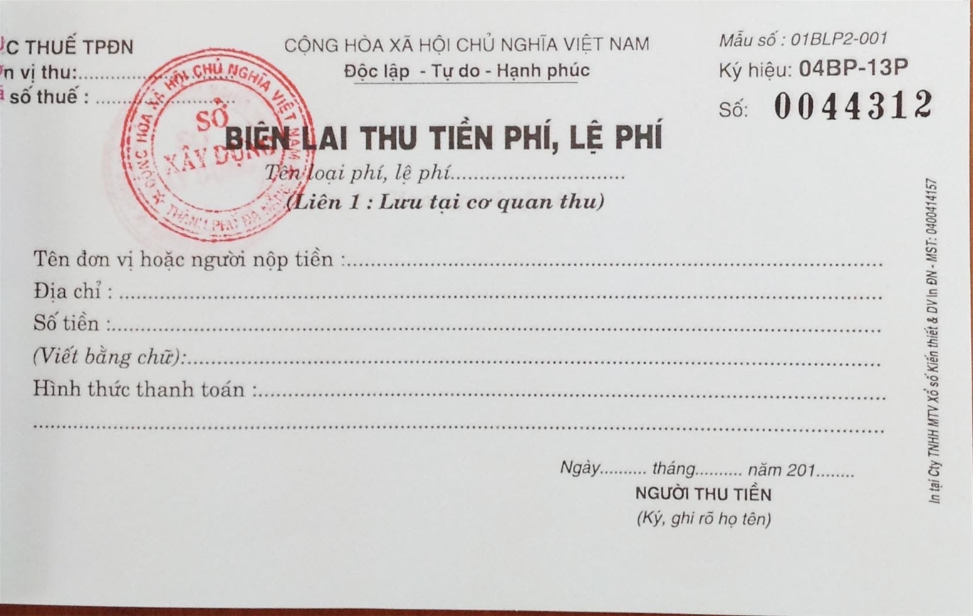 HD đăng ký sử dụng biên lai đặt in, tự in theo Dự thảo NĐ về hóa đơn